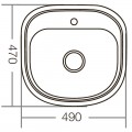 Мойка кухонная ZERIX Z4947-08-180E (satin) (ZM0559) - Фото 2